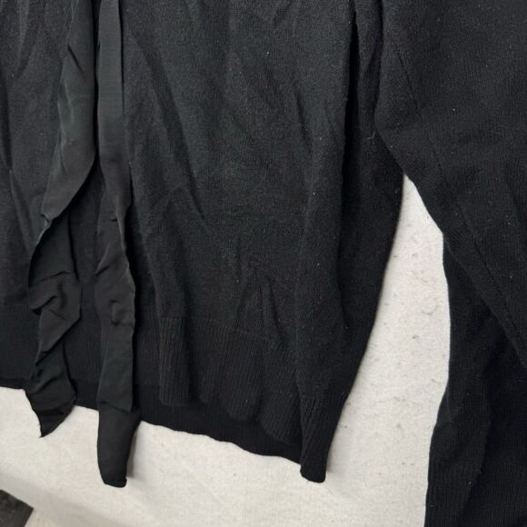Trina Turk Wool‎ & Cashmere Blend Black Pullover Sweater Womens XL Cutout Soft - Picture 8 of 12